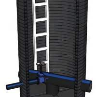 Водопроводный колодец пластиковый