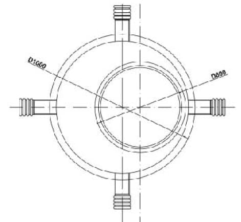 Колодец для ливневой канализации крестовинный