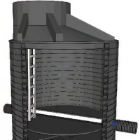 Смотровой дренажный колодец пластиковый