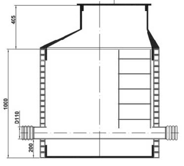 Смотровой дренажный колодец пластиковый