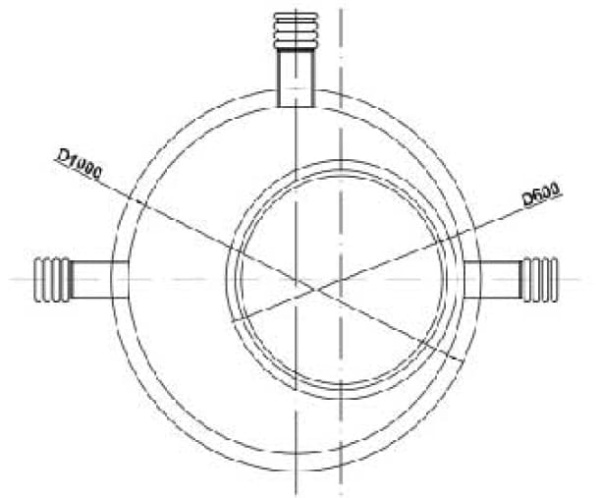 Колодец канализационный пластиковый тройниковый