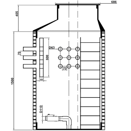 Кабельный колодец связи пластиковый