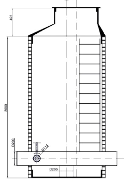 Водопроводный колодец пластиковый